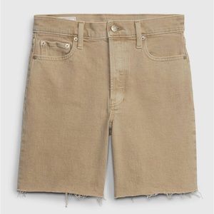 Gap 6” Cheeky Midi Short High Rise Khaki NWT 25/0 R